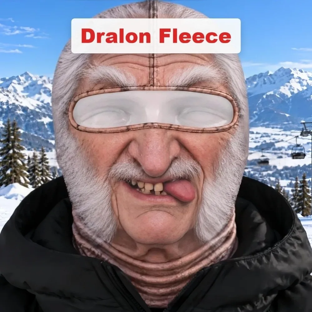 Unisex Size Funny Prank Mask 3D Print Breathable Motorcycle Riding Mask Funny Windproof Neck Hood Helmet Liner Cosplay