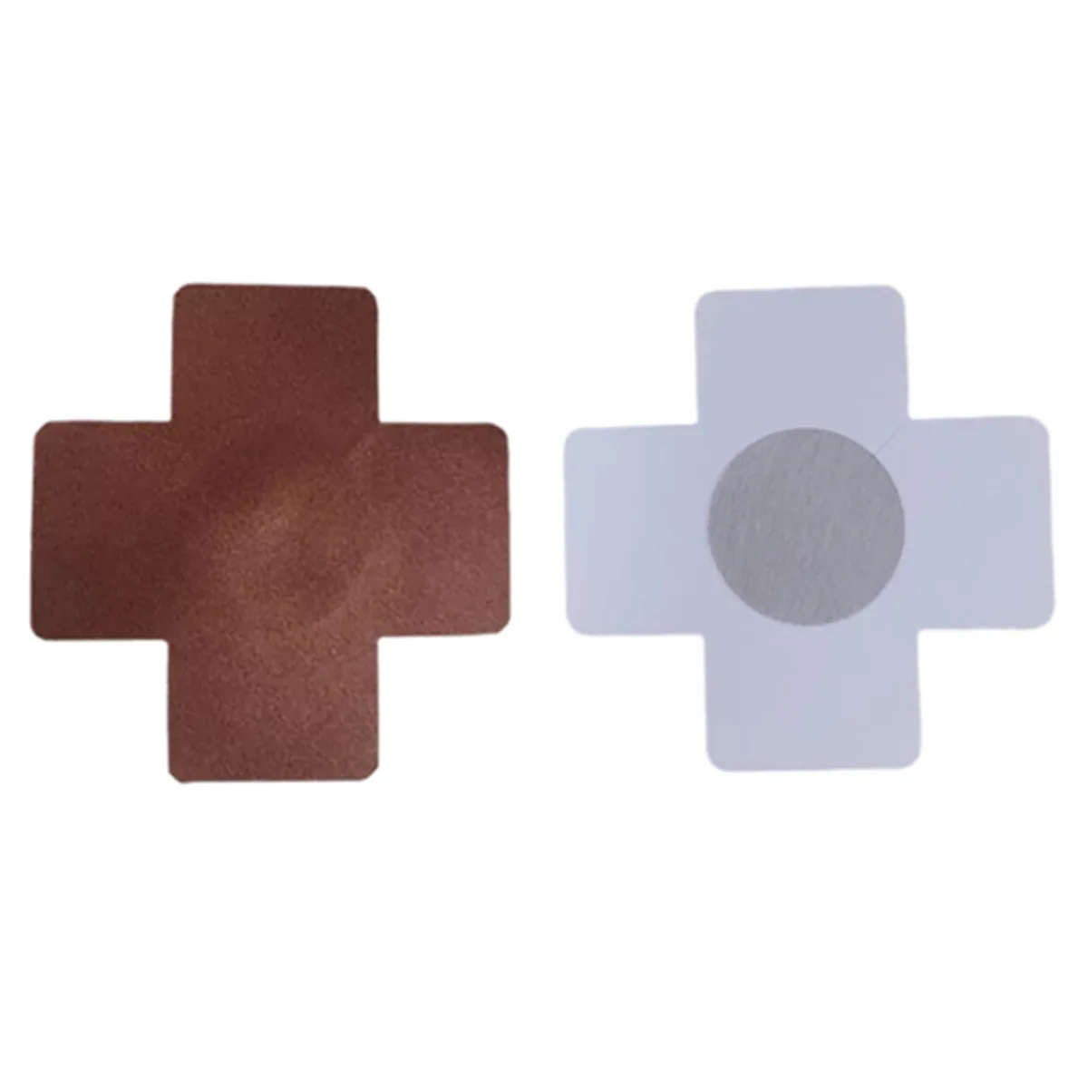 Parche Invisible desechable para el pecho, pegatinas de moda para el pecho de trébol, marrón Chocolate satinado, cubiertas luminosas para pezones