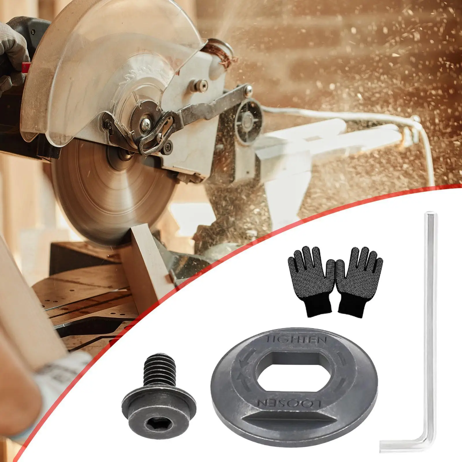 Reemplazo de arandela de abrazadera exterior 61004800 conveniente con llave práctica con piezas de accesorios de perno de hoja para DCS372 DCS373