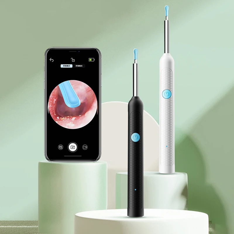 WIFI Visual Ear Cleaner Otoscope Camera Smart Mini Ear Wax Removal Tool USB C Charging With Camera Take Video HD Earpick