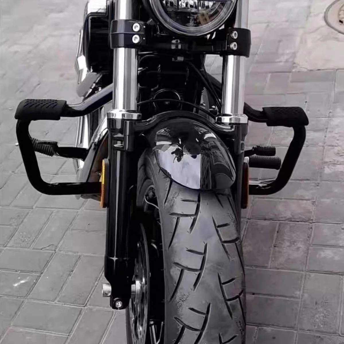 Fit For SHINERAY XY1200 cruise classic V-shaped double bar premium version Motorcycle bumper accessories engine protection rod