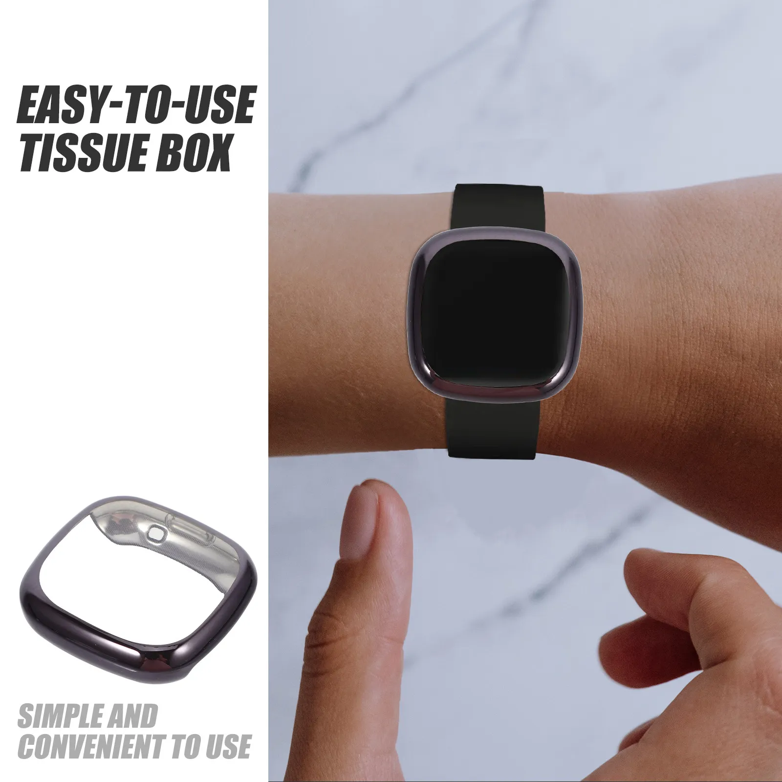 2Pcs Full Coverage Electroplated Watch Protective Cover Tpu Premium Durability Anti Scratch Anti Impact Lightweight Elegant