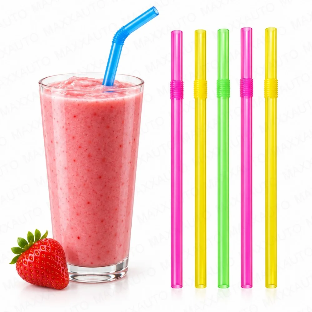 100-3000 Stück Trinkhalme, biologisch abbaubar, wiederverwendbar, für Smoothies, Geburtstage, Hochzeiten, Partys, Küche, mehrfarbige Trinkhalme, Dropshipping. – Detail 6