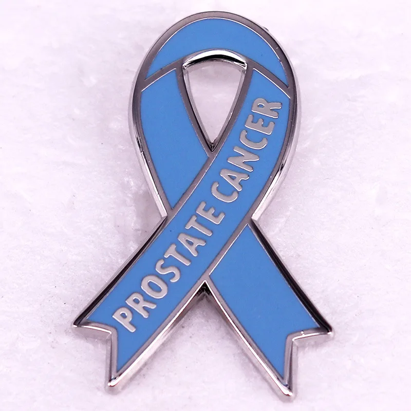 A3257 Prostate Cancer Awareness Badge Blue Ribbon Lapel Pin For Backpack Enamel Pin Brooch for Clothes Briefcase Decorations