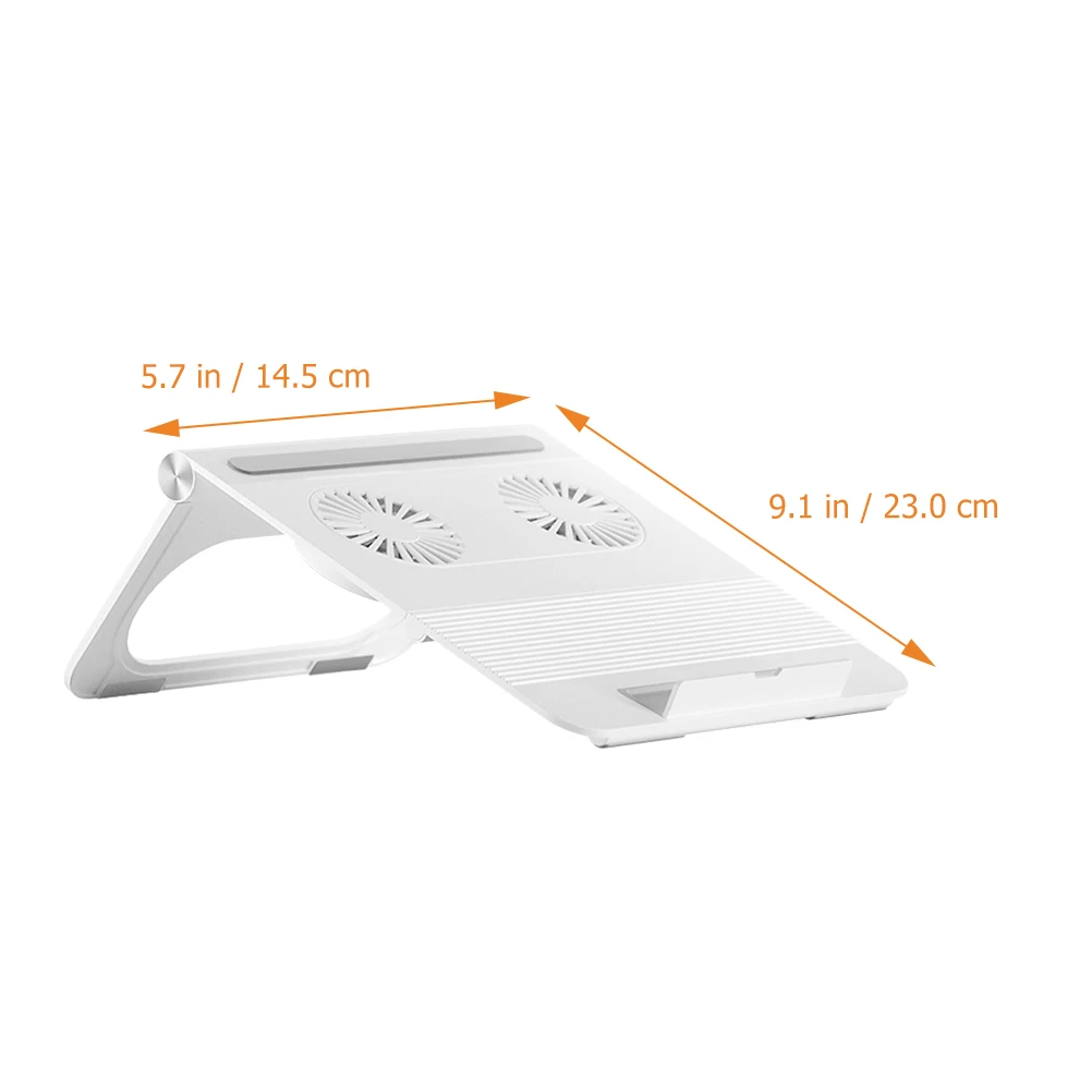 

Dual 3800RPM Notebook Cooling Rack Laptop Stand Strong Ventilation Great Cooling Effect Triangle Structure Stable for Desk