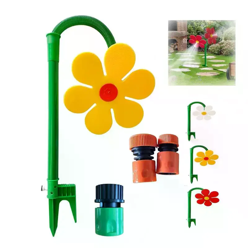 Crazy Sprinkler Crazy Dancing Flower Water Sprinklers Funny 360° Rotating Sun Flower Dancing Lawn Sprinkler