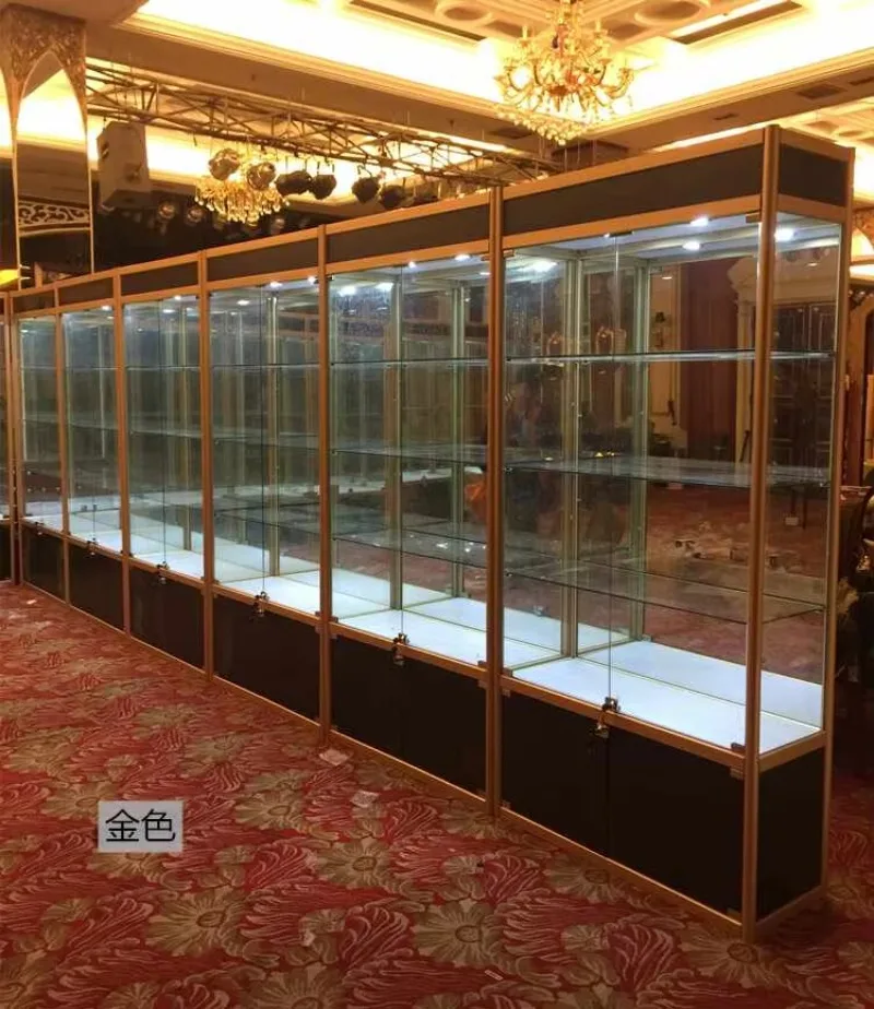 Boutique Shopping Mall Glass Cabinet Showcase Luxury Perfume Display Retail Showcase Cabinet with LED Light view 3