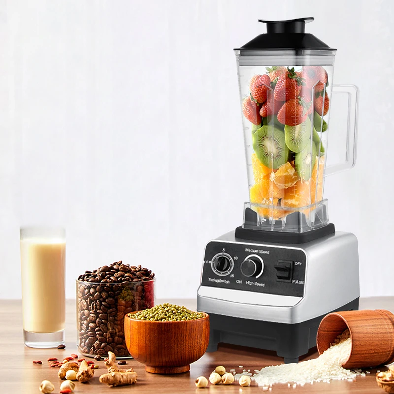 2000W Blender Professional Heavy Mixer Juicer High Power Fruit Food Processor Commercial Grade Timer Ice Smoothies Blenders