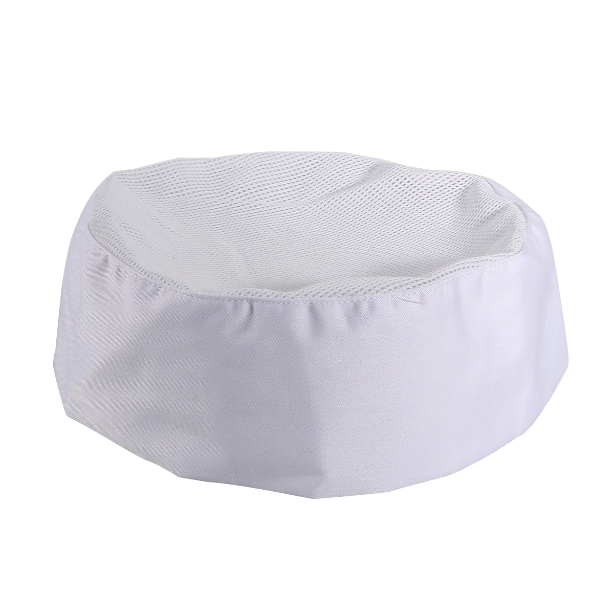 Cappello da chef bianco Berretto con teschio professionale Top in rete Cappello da catering traspirante Cinturino regolabile Poliestere morbido per cucinare