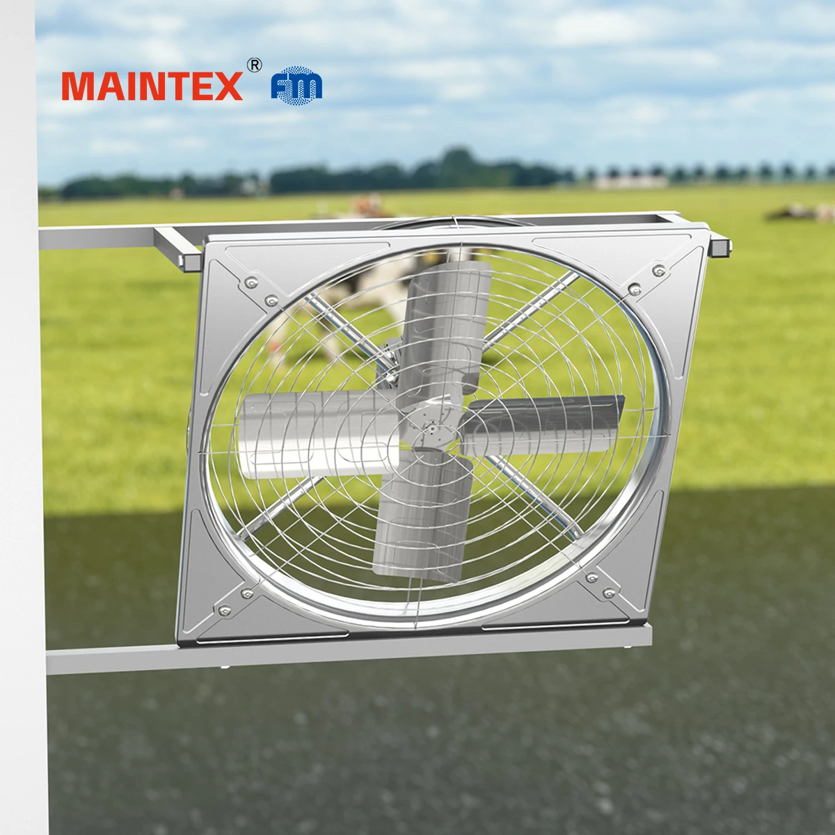 

3 Phase Dairy Fans 4 Blade 1120mm 380V 400W Adjustable Cattle Fan Cow House Hanging Exhaust Fan