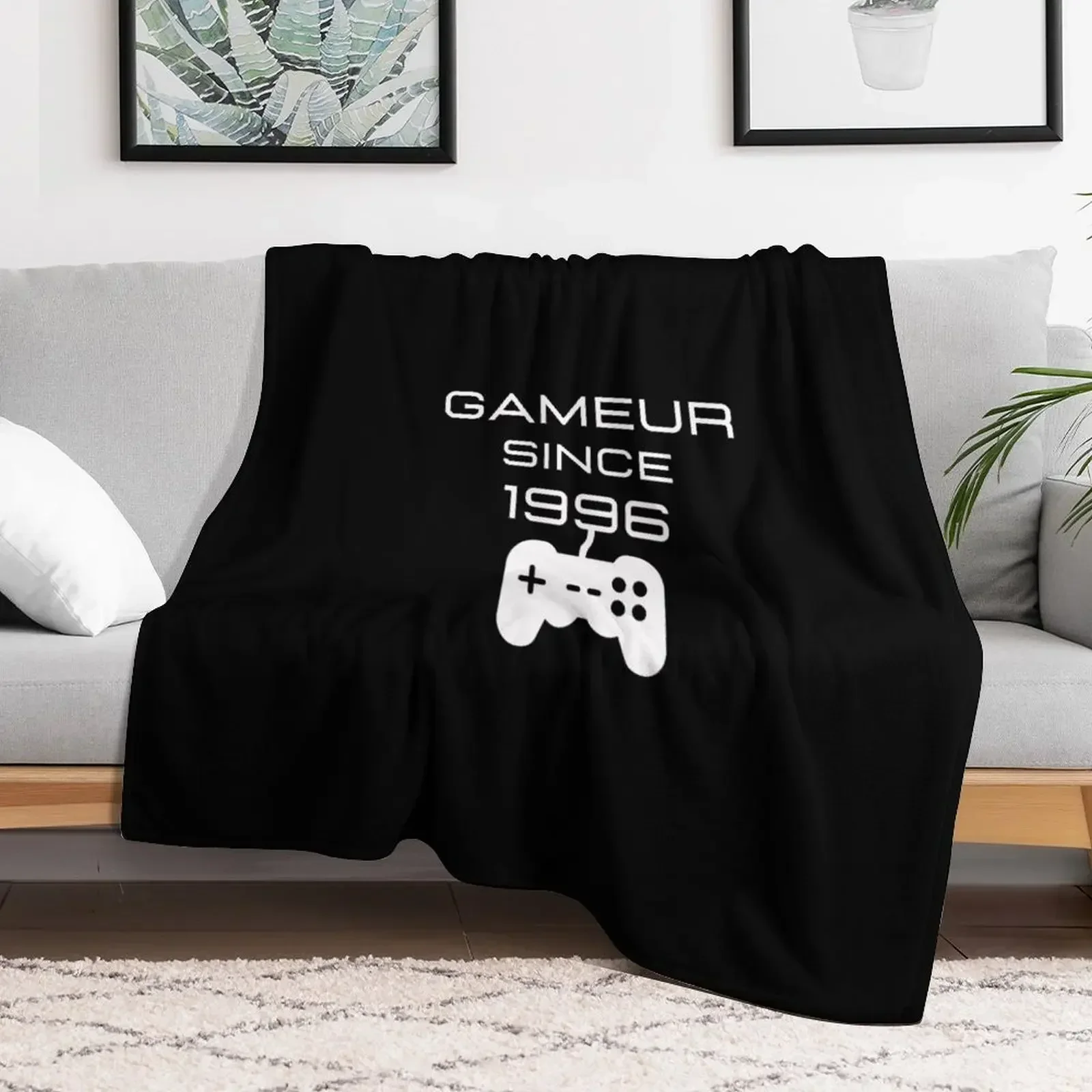 

Gamer since 1996! Original geek gift idea Throw Blanket Flannels For Sofa Thin Blankets