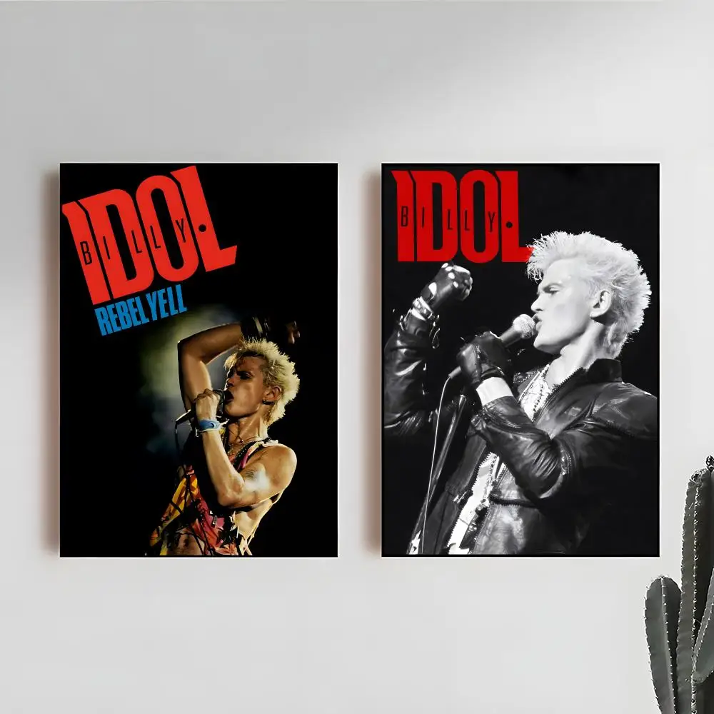Rebellious Iconic B-Billy Idol Poster Premium For Living Space Home Bar Cafe Wall Decor & Gift