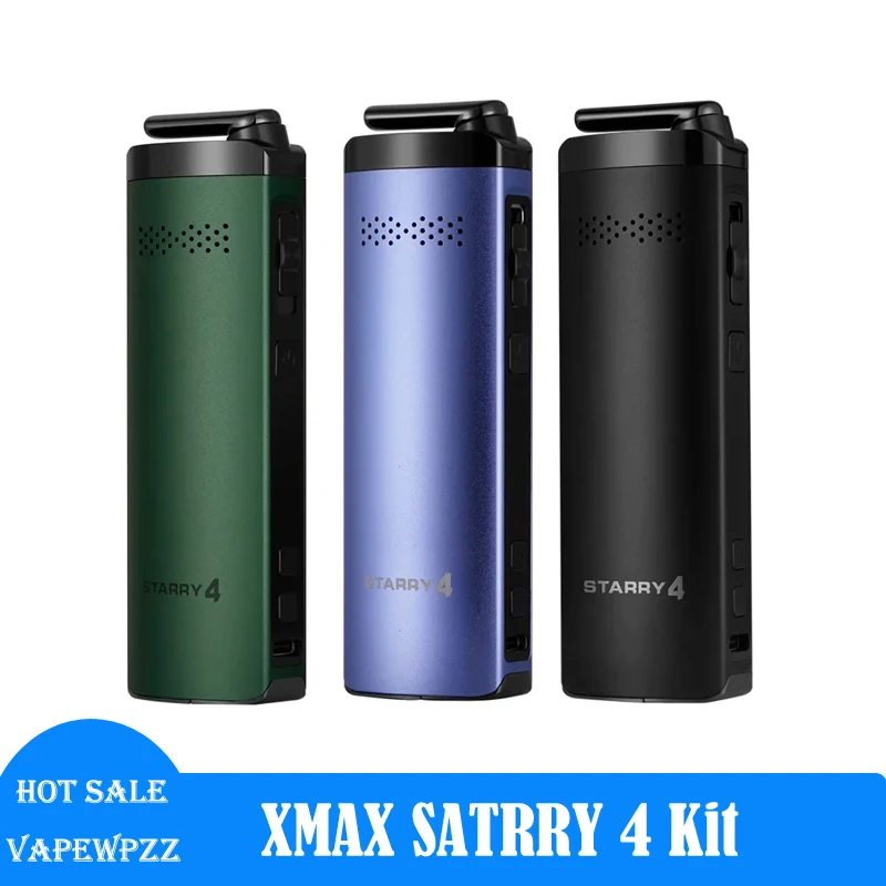 Original XMAX STARRY 4.0 Dry Herb Vaporiser Ceramic Heating Chamber Big OLED Screen 2550mAh Replaceable 18650 Vaporizer Vape