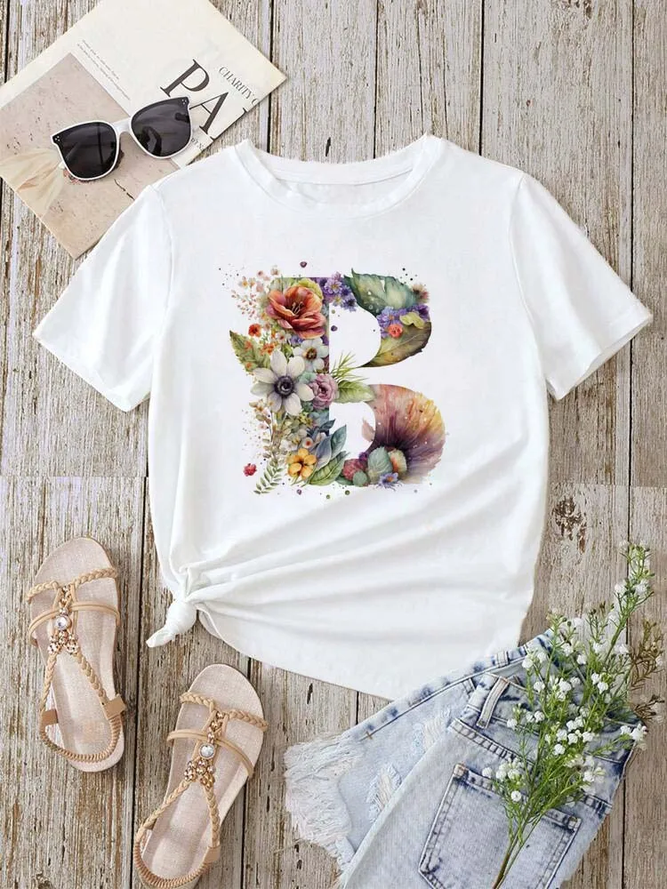 Oversized Women Summer Fashion Drawn Print Casual Rop Short Sleeve Top Pullover Comfortable and Breathable Trendy Daily Soft Tee