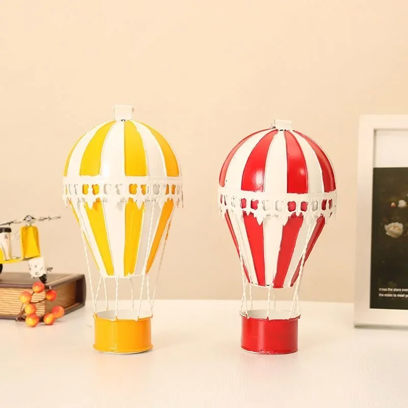 Modern Metal Hot Air Balloon Model Accessorie Hotel kindergarten Wall Hanging Ornaments Crafts Home Furnishing Decoration Crafts