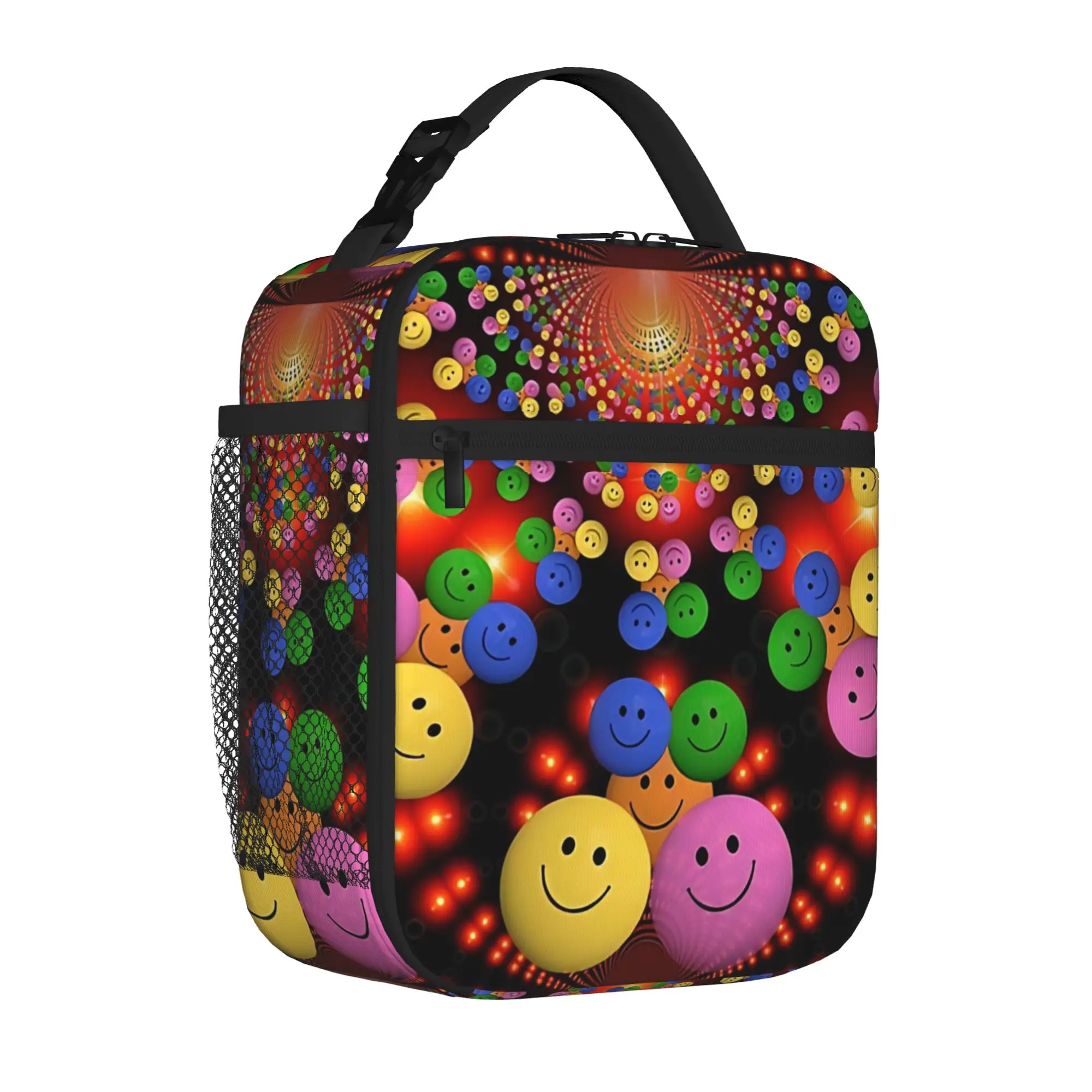1 Piece For Students Food Container Be Happy Portable Pocket Smarties Zipper Closure Aluminum Foil Food Pouch For Travel