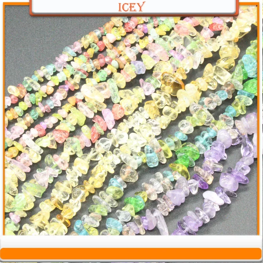 10g Crystal Agate Crushed Stone DIY Jewelry Accessories Exploded Yellow Crystal Purple Crystal Loose Bead Bracelet