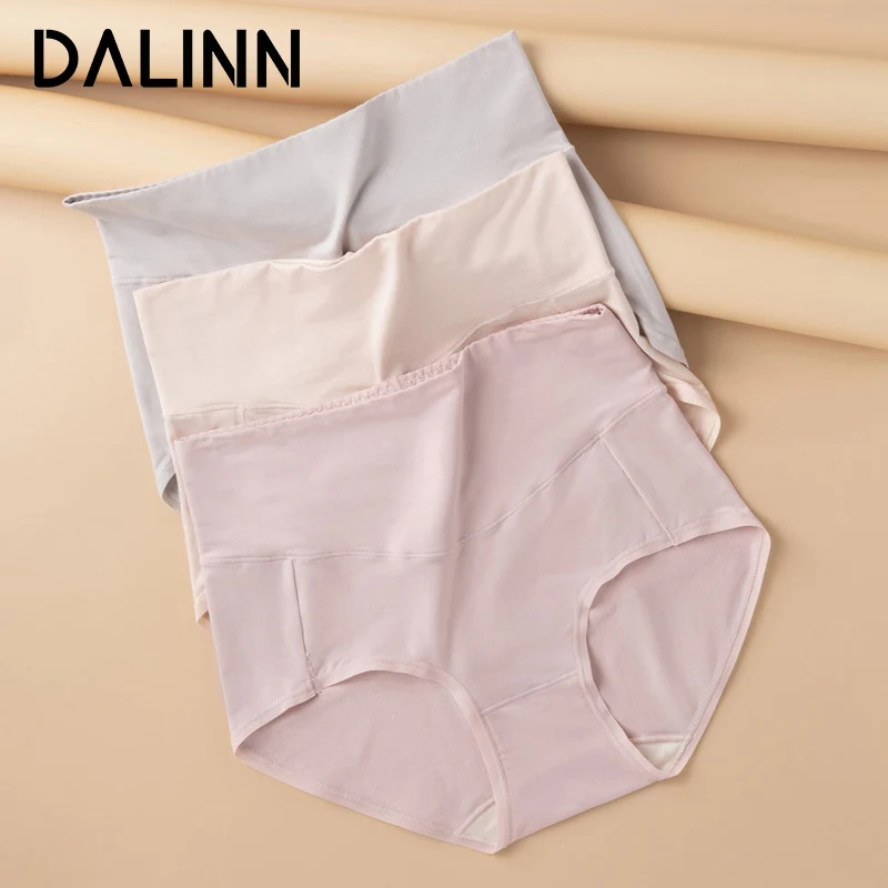 3PCS/Set Women's Plain Basic Panties, 100%Real Silk Crotch Lining, High Waist, Comfortable Female Briefs, Cozy Underpants, 2024