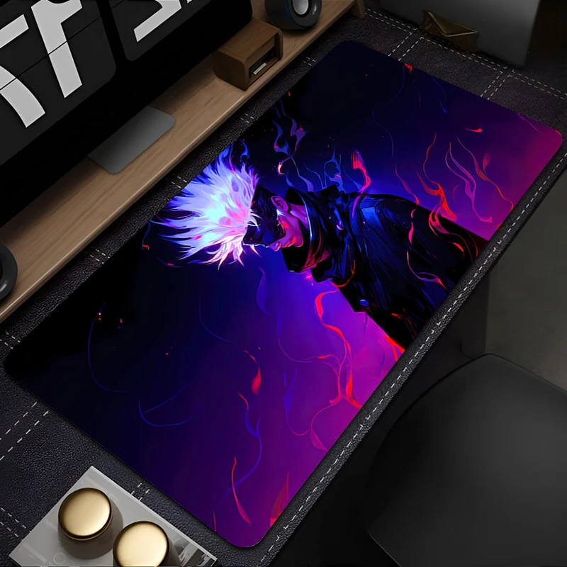 لوحة ماوس أنيمي ألعاب Jujutsu Kaisen Gojo لوحة مفاتيح جديدة مكتب ماوس حصيرة السجاد المطاط Tapis Souris الألعاب دفتر الكمبيوتر ماوس #3