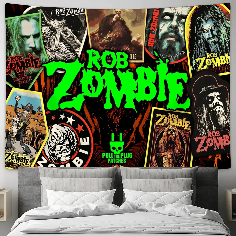 روك باند R-Rob Z-ZomB-bies العلم مخصص التخييم حديقة ديكور خلفيات الحفلات جدار الفن هدايا الأسرة #5