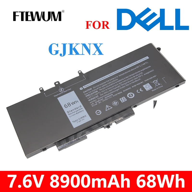 

68Wh GJKNX 7.6V 4Cells Laptop Battery For DELL Latitude E5480 5580 5490 5590 For DELL Precision M3520 M3530 GD1JP