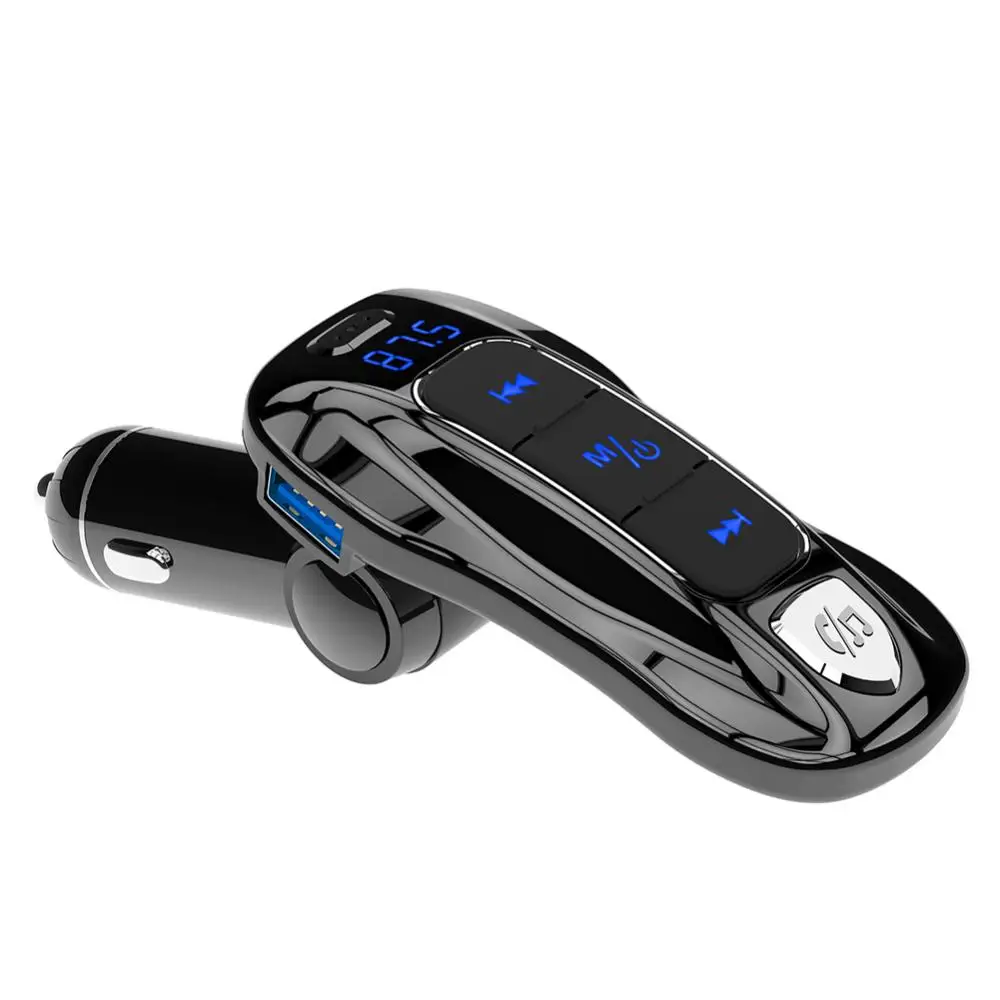 FM Bluetooth Dual USB Radio Modulator Car Transmitter Wireless Mp3 Player Hands Free Fast Charging USB Charger Car Fm Bluetooth