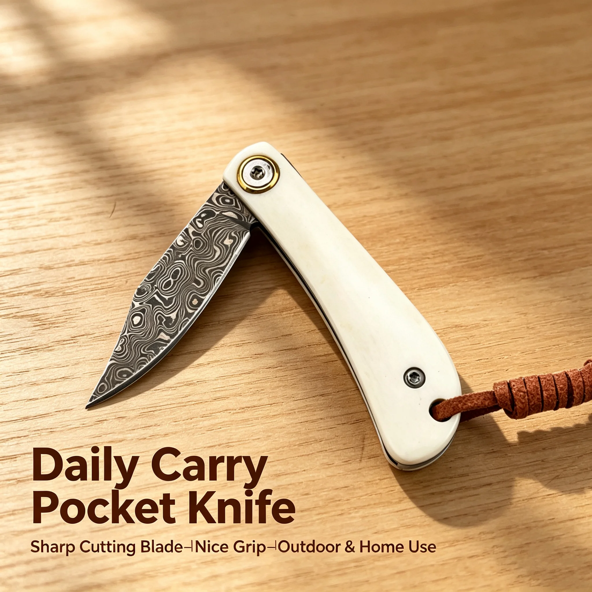 Couteau de poche pliant Damas - Bone Folder Tool avis et prix