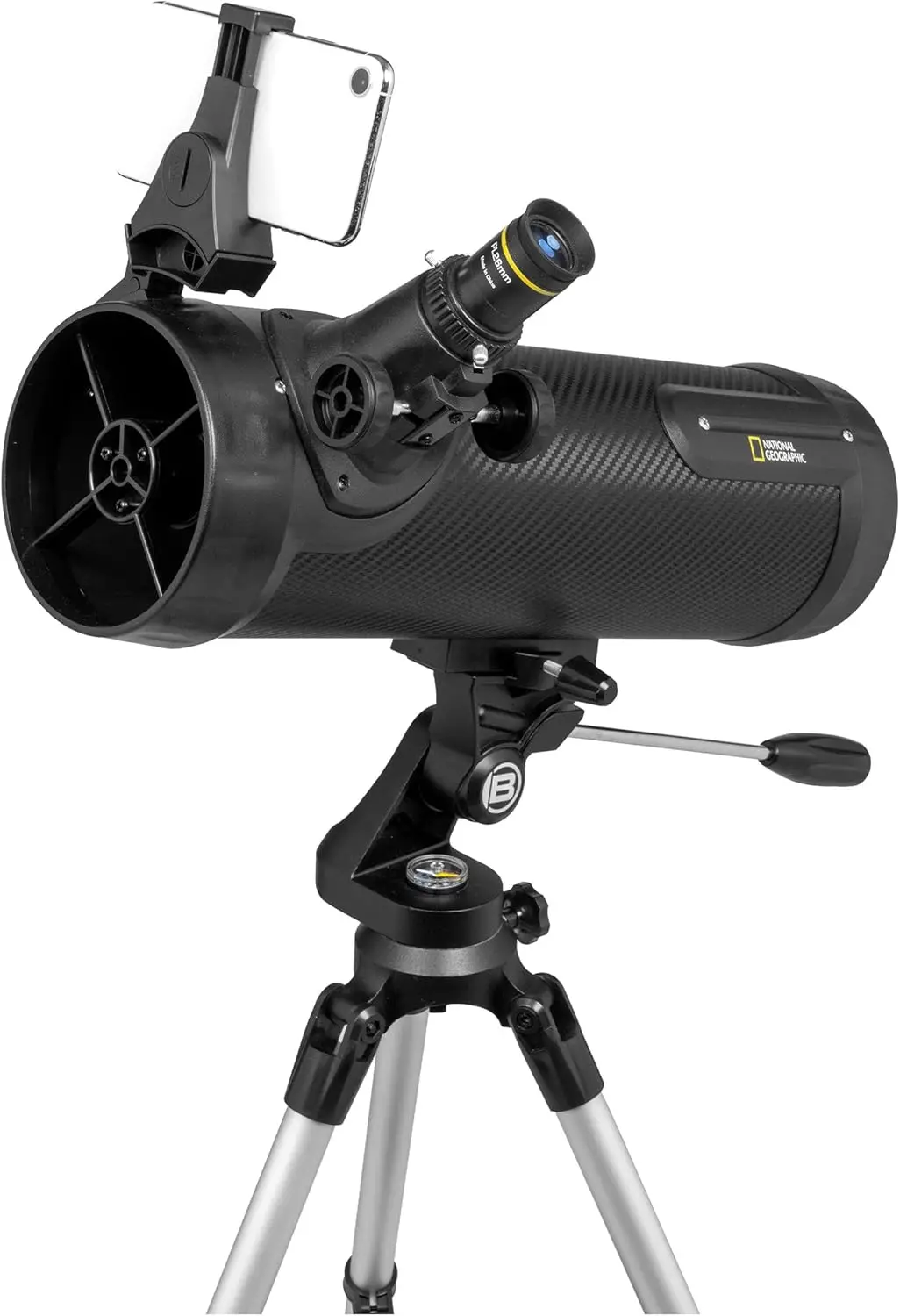 114mm Astronomical Reflector Telescope with Adjustable Tripod and Astronomy App for Young Astronomers and Adult Sky Watchers