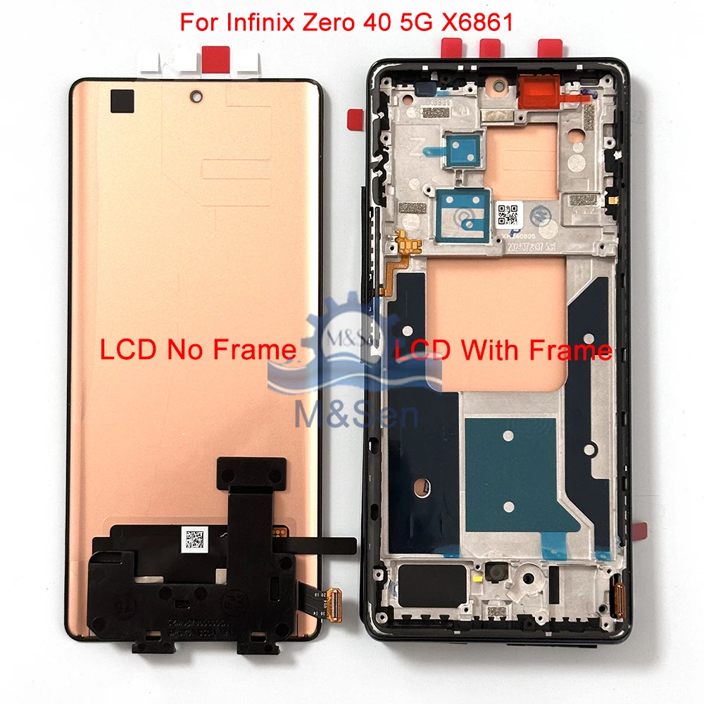 6.78\'\' Original AMOLED For Infinix Zero 30 4G LCD X6731B/5G X6731 Display Screen  Frame Touch For Infinix Zero 40 4G 5G