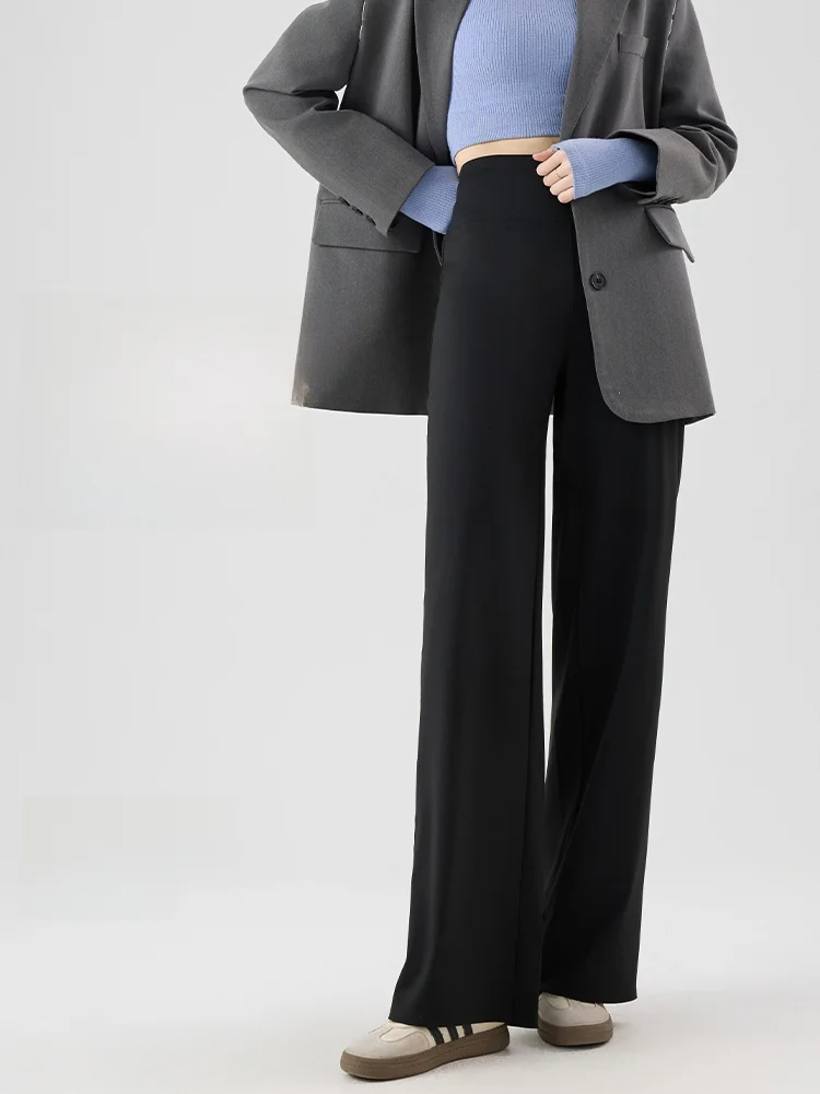 

Женские брюки для йоги с высокой талией, прямые, свободные, широкие, тонкие, весенние, повседневные, комфортные, струящиеся, цвета хаки