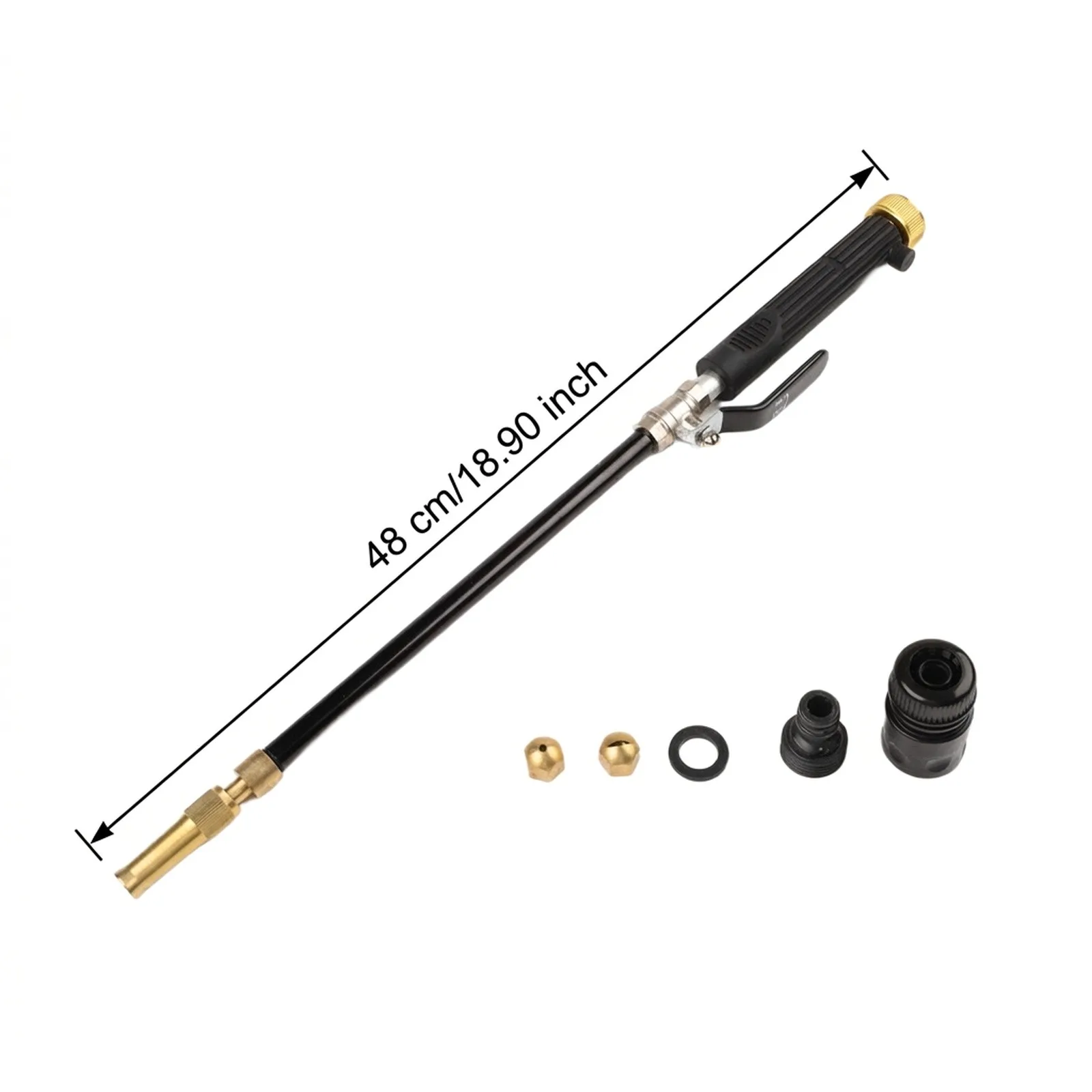 Multi-Purpose Water Pistol High Pressure Nozzle Black Multi Purpose Cleaning Nozzle Professional Oxidation Finish