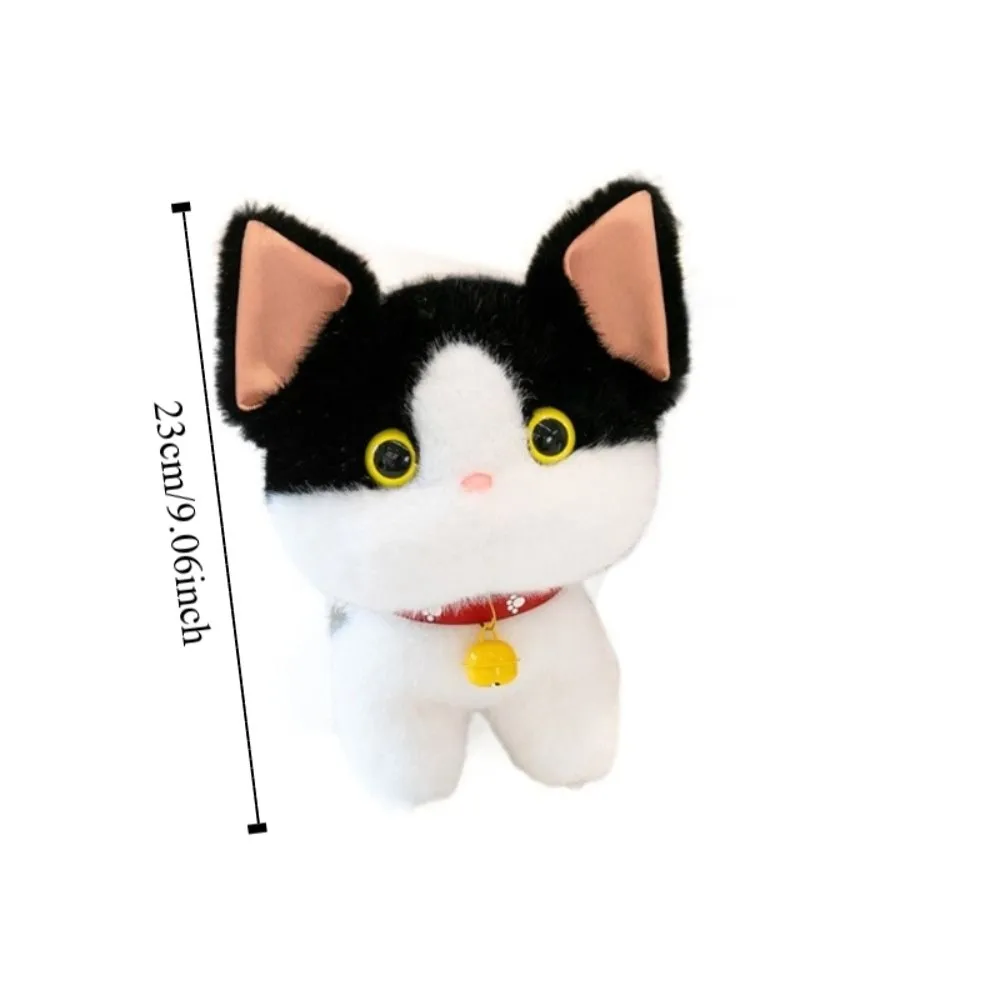 Gattino siamese Sanhua Gatto bambola di peluche Mucca Gatto pigro Ragdoll Gatto peluche Soffice 23 cm Bambola di gatto eterocromatico Regali di festa per bambini