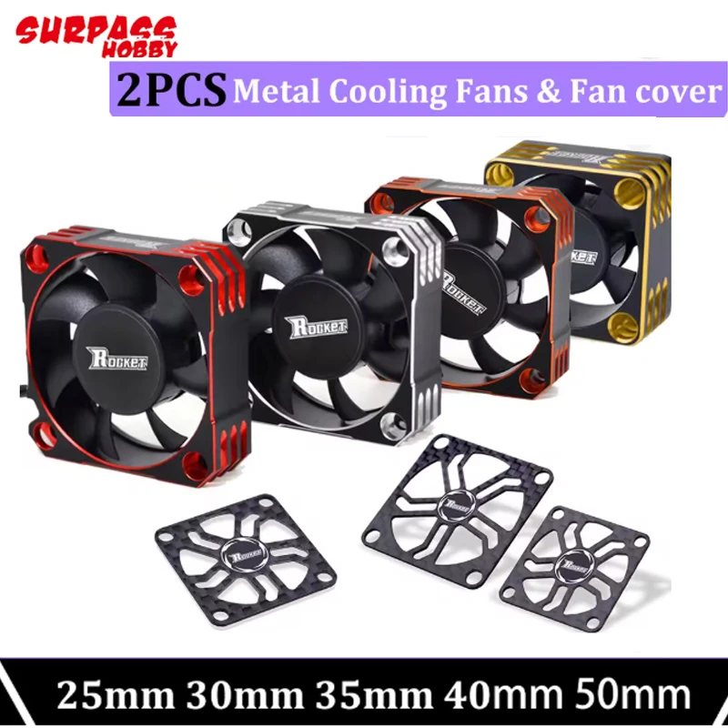 

2 шт. охлаждающий вентилятор SURPASS HOBBY 25 30 35 40 50 мм ракетные вентиляторы рассеивания тепла металлическая крышка вентилятора двигателя для бесщеточного двигателя RC CAR