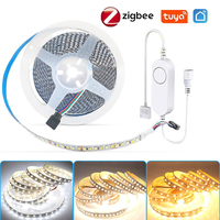 Tuya Zigbee 2835 CCT LED Strip  5m 10m Dual white Dimmable Lighting 3000-6500K 120leds/m + Power for Alexa Google Home assistant