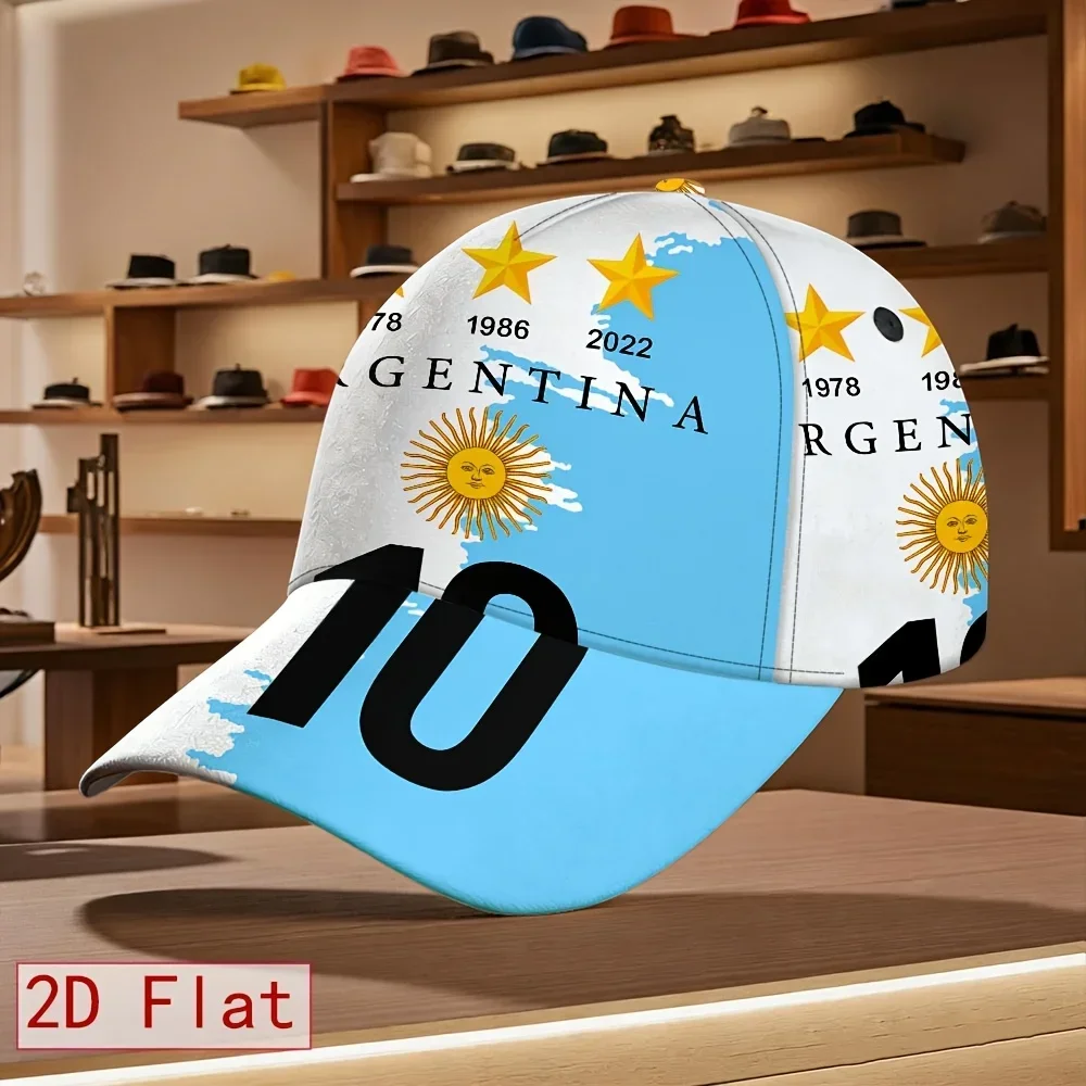 Custom A Retro-style, Slightly Stretchy, Comfortable Baseball Cap For Argentine Soccer Fans. Featuring An Adjustable Snap Closur