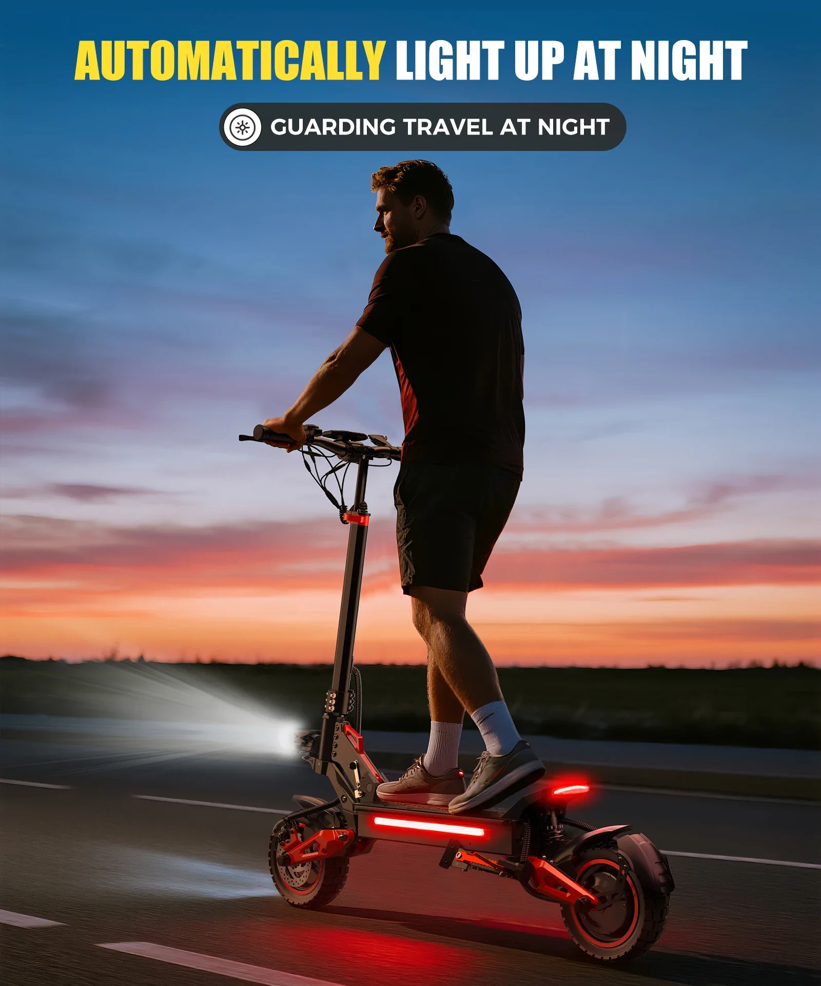 FREEBOY J15MAX Elektroroller für Erwachsene 48V18Ah Akku E-Scooter 10-Zoll Offroad-Reifen Faltbarer Allterrain-E-Scooter – Detail 5