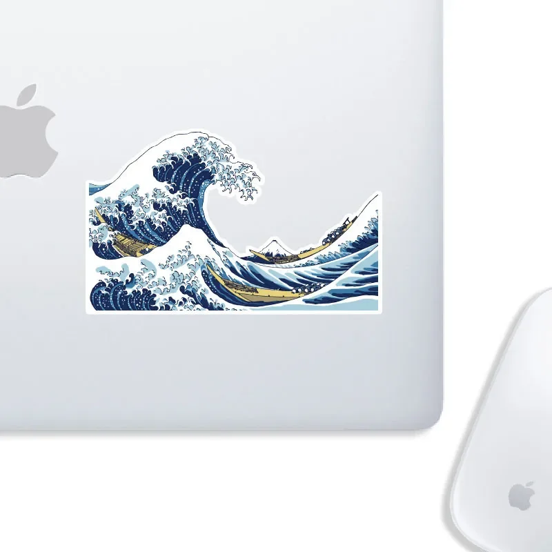 The Great Wave off Stickers Art Drawing Decorate Stickers for Snowboard Skateboard Lugguage Guitar Phone Joural DIY Decorate