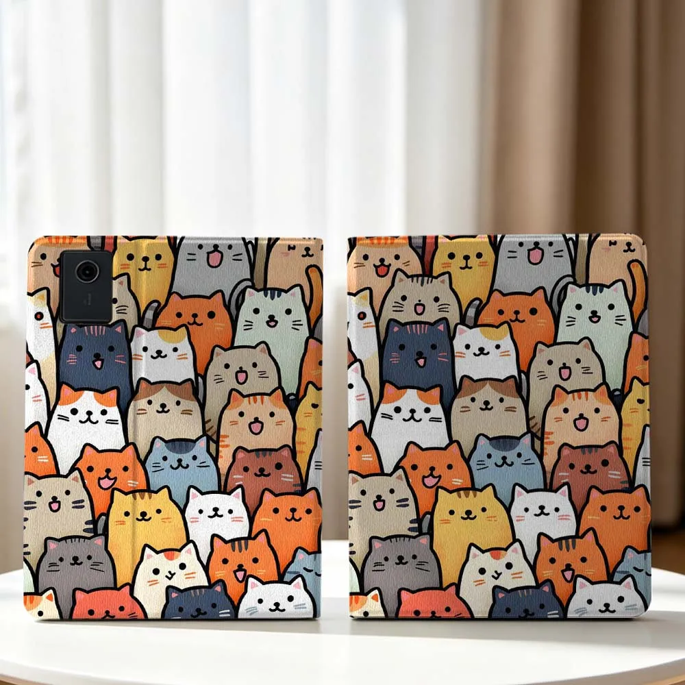 Creative Design Cat Art Soft For Lenovo Xiaoxin Pad Pro Tab P12 P11 11 13 11.2 inch K11 Plus Pen Tray Tablet Case