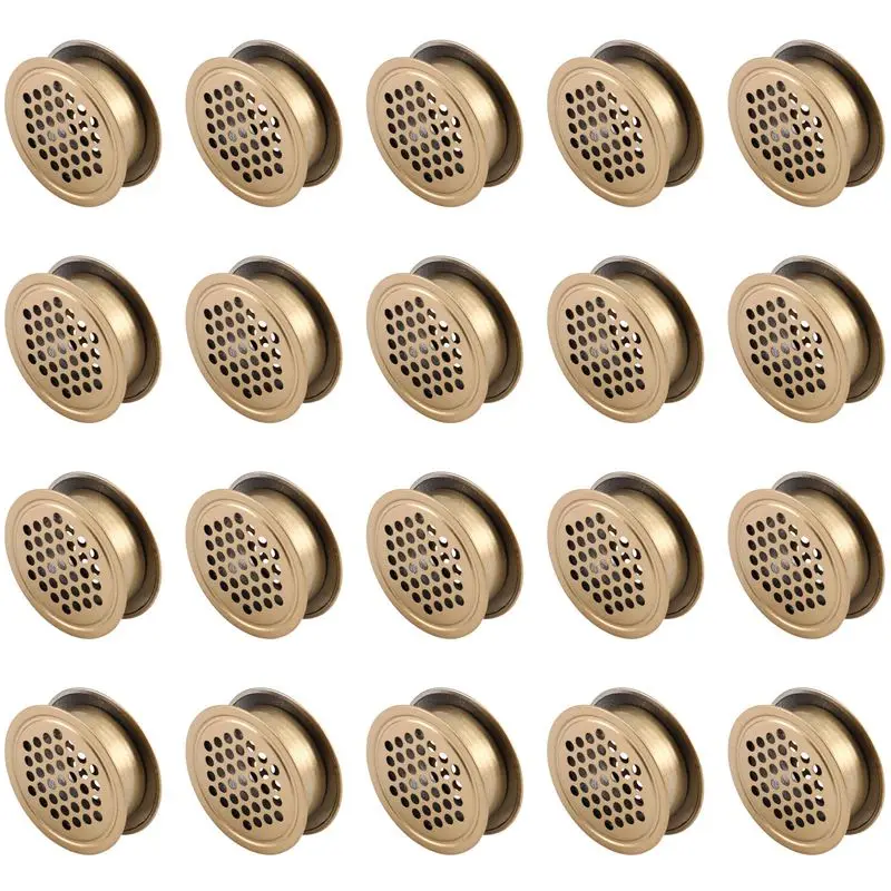DT39 Furniture Cabinet Ventilation Holes 20Pcs Round Vent Heat Dissipation Decorative Cover Wardrobe Exhaust Vent