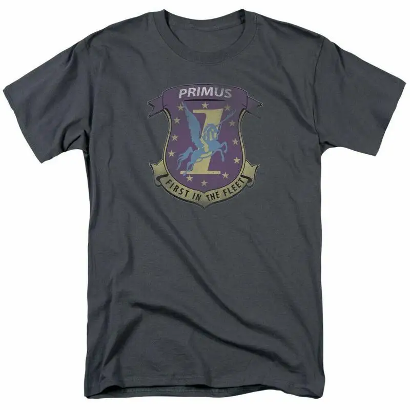 Battlestar Galactica Primas insignia camiseta con licencia ciencia ficción programa de televisión camiseta carbón