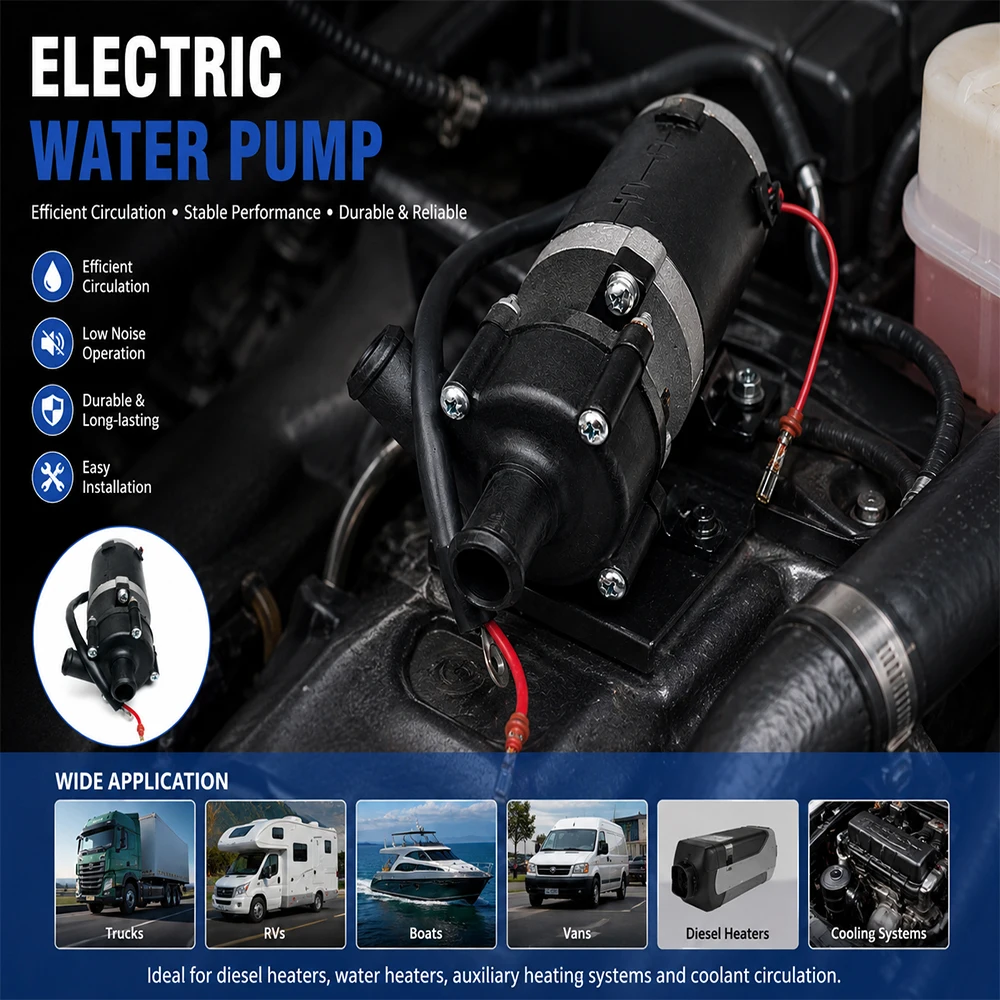 19mm Electric Circulation Water Pump 12V 24V Coolant Pump for Diesel Parking Heater Automotive Water Pump