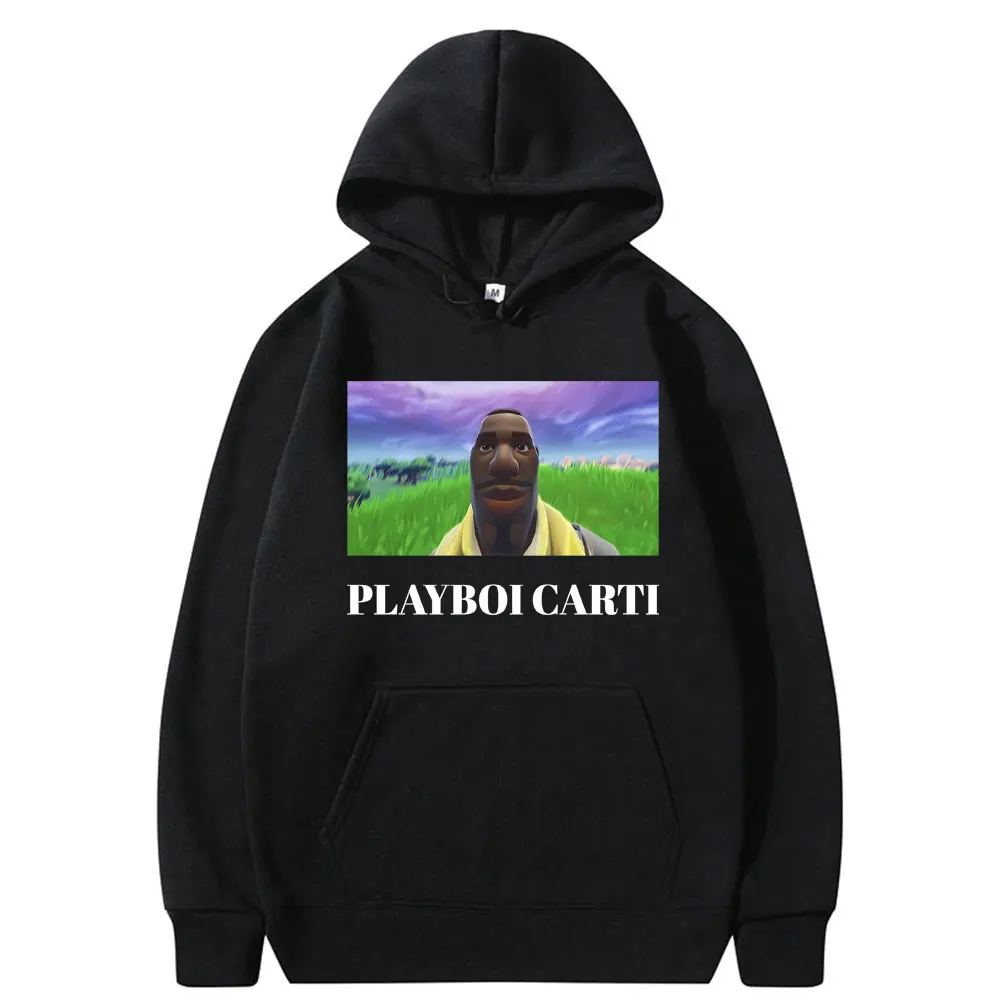 

Забавная Толстовка Playboi Carti Meme, мужские и женские повседневные толстовки в стиле хип-хоп, большие размеры, новинка, уличная одежда для мужчин