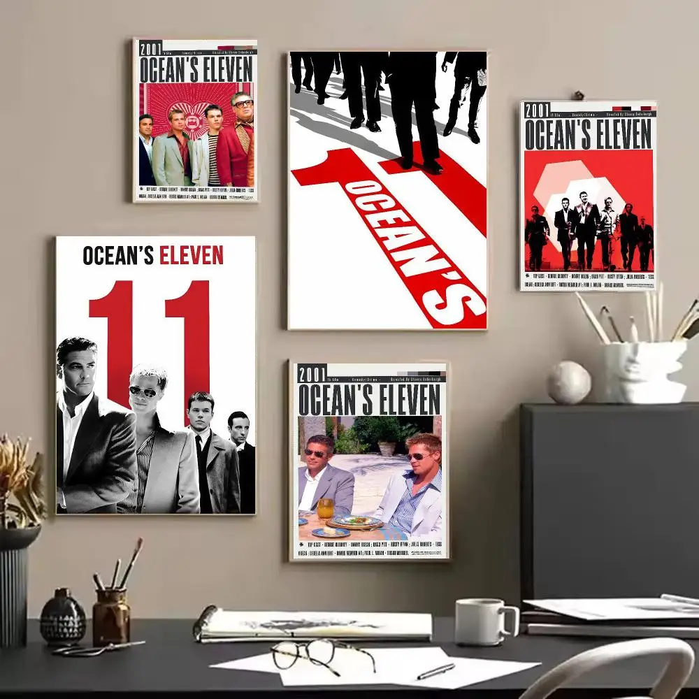 Classic movie O-Oceans E-Eleven Poster Modern Aesthetic Wall Art | Stylish Bedroom Home Decor & Unique Gift Ideas