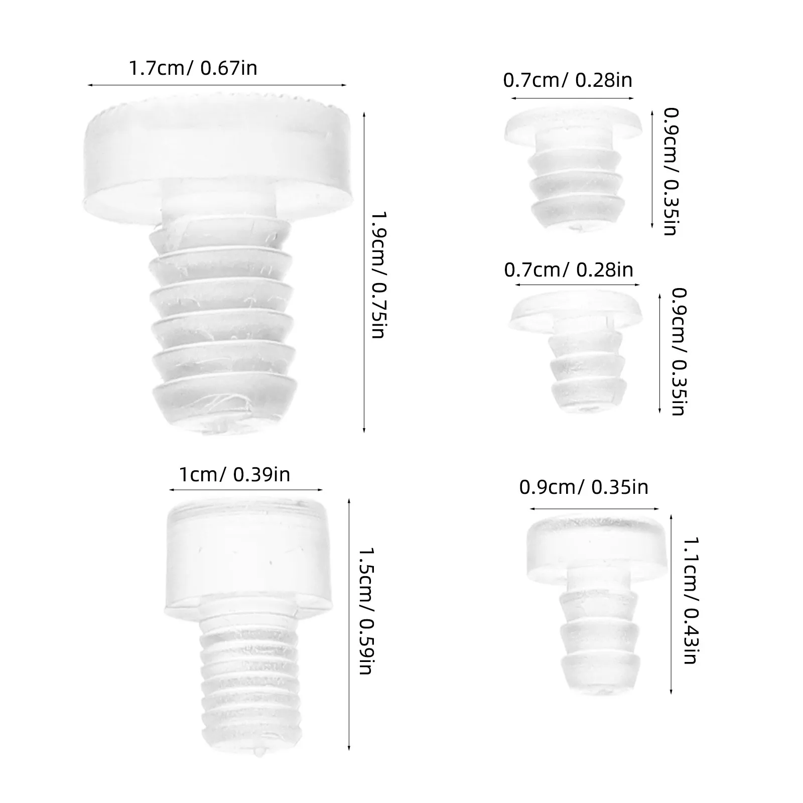 50Pcs Silent Anti-Collision Pads Soft Transparent Rubber Furniture Protector Pads Embedded Clear Bumpers for Cabinet Door Drawer