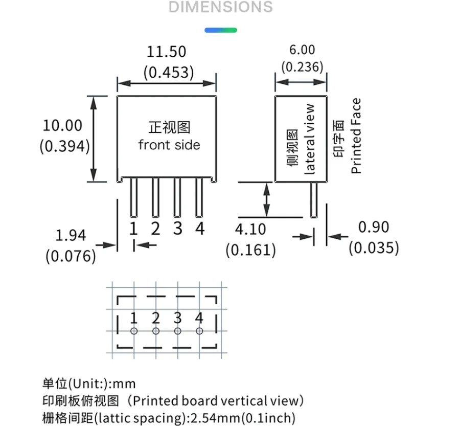 Haushalts-Konstant spannungs eingang isoliert 1w 3,3 v 303ma Einzel ausgang dcdc B1203S-1WR3 wandler intelligentes Schalter leistungs modul