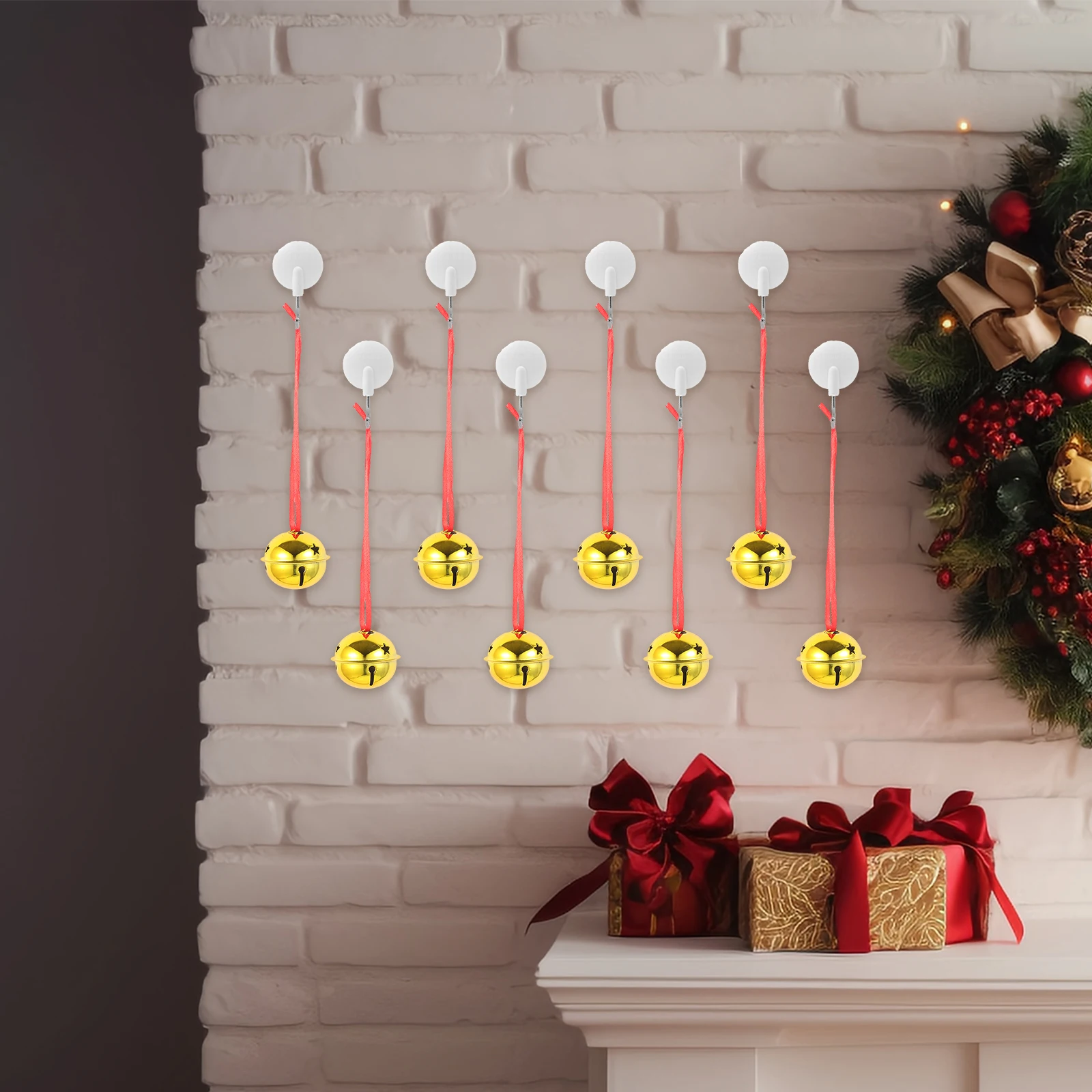 

21Pcs Golden Bell Set Shiny DIY Christmas Bells Handcrafted Hanging Bells for Home Office Restaurant Holiday Decoration