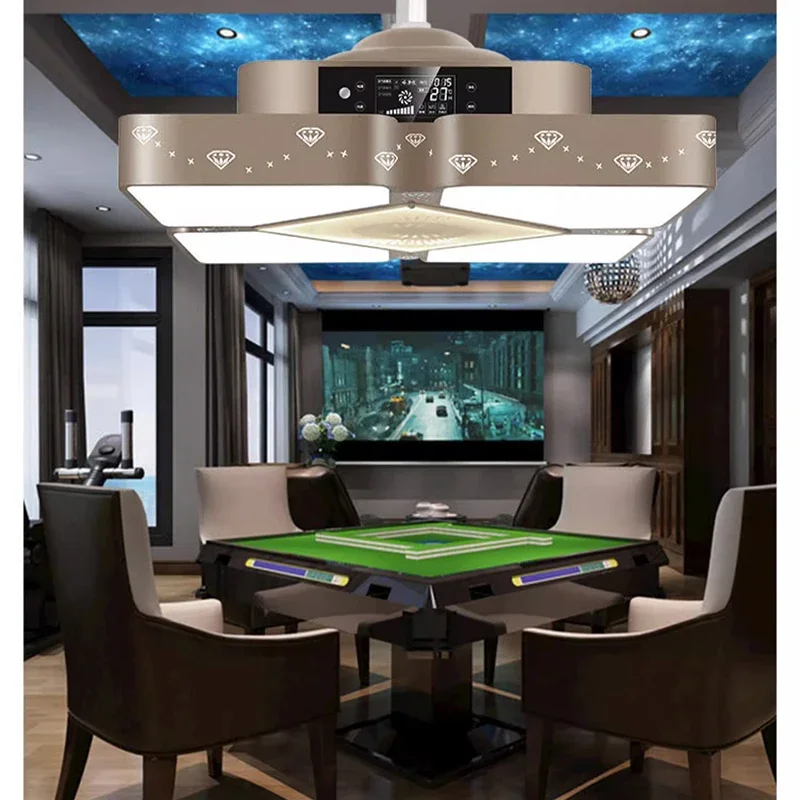 Ultra-thin Mahjong Smoke Exhaust Lamp, Lifting Chandelier, LED Table Room, Machine Room, Chess and Card Room Air Purifier