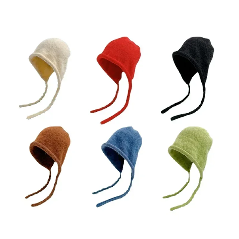 Winter Warm Hats for Women Casual Stacking Knitted Bonnet Caps Ladies Hats Solid Color Hip Hop Skullies Female Beanies