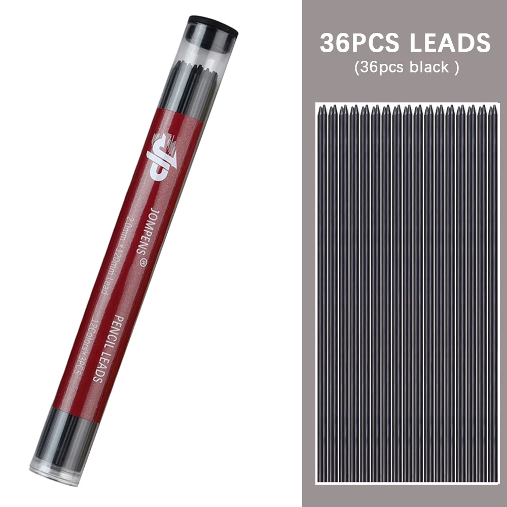 36 Teile/schachtel Neue Kreative Länge 12 cm Mechanische Bleistift Mine 2,0 MM 6 Farben 2B Austauschbare Mine Zeichnung Schreiben zubehör Liefert – Detail 7