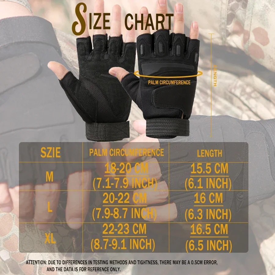 Fingerless Tactical Gloves ,Breathable, Non-Slip, Suitable for Motorcycle Bike Cycling Driving Hunting Outdoor Sport Gloves